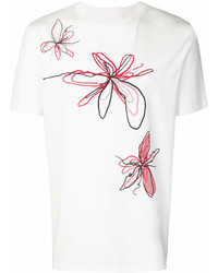 T-shirt girocollo stampata bianca di Maison Margiela