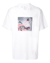 T-shirt girocollo stampata bianca di Makavelic