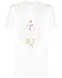 T-shirt girocollo stampata bianca di Man On The Boon.
