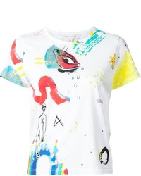 T-shirt girocollo stampata bianca di Marc Jacobs