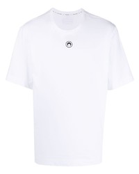 T-shirt girocollo stampata bianca di Marine Serre