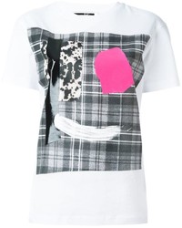 T-shirt girocollo stampata bianca di McQ by Alexander McQueen