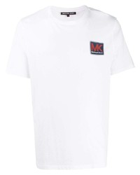 T-shirt girocollo stampata bianca di Michael Kors