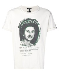 T-shirt girocollo stampata bianca di Midnight Studios