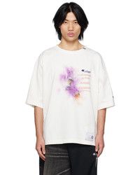 T-shirt girocollo stampata bianca di Miharayasuhiro
