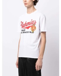 T-shirt girocollo stampata bianca di Nahmias