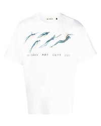 T-shirt girocollo stampata bianca di Misbhv