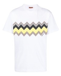 T-shirt girocollo stampata bianca di Missoni