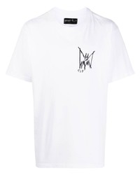 T-shirt girocollo stampata bianca di MJB Marc Jacques Burton
