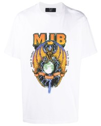 T-shirt girocollo stampata bianca di MJB Marc Jacques Burton