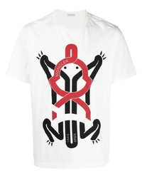 T-shirt girocollo stampata bianca di Moncler Genius x Craig Green