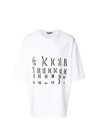 T-shirt girocollo stampata bianca di Moohong
