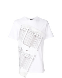 T-shirt girocollo stampata bianca di Moohong