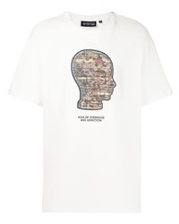 T-shirt girocollo stampata bianca di Mostly Heard Rarely Seen