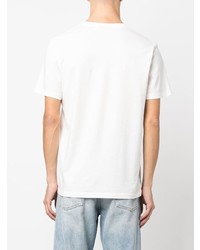 T-shirt girocollo stampata bianca di Ron Dorff