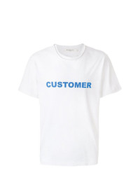 T-shirt girocollo stampata bianca di Mr. Completely