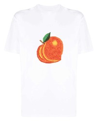 T-shirt girocollo stampata bianca di N°21