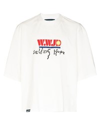 T-shirt girocollo stampata bianca di NAMESAKE