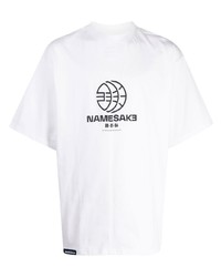 T-shirt girocollo stampata bianca di NAMESAKE