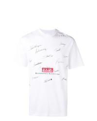 T-shirt girocollo stampata bianca di Napa Silver