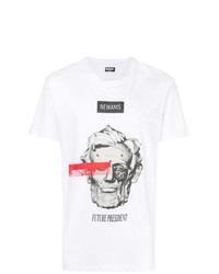T-shirt girocollo stampata bianca di Newams
