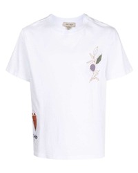 T-shirt girocollo stampata bianca di Nick Fouquet