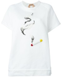 T-shirt girocollo stampata bianca di No.21