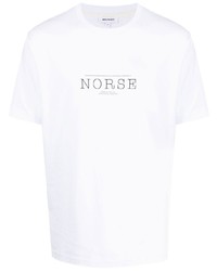 T-shirt girocollo stampata bianca di Norse Projects