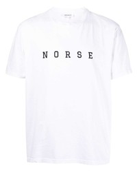 T-shirt girocollo stampata bianca di Norse Projects