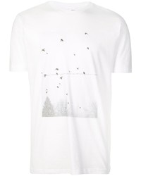 T-shirt girocollo stampata bianca di Odin