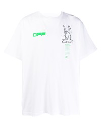 T-shirt girocollo stampata bianca di Off-White
