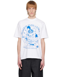 T-shirt girocollo stampata bianca di Online Ceramics