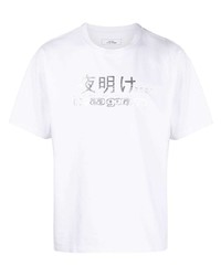 T-shirt girocollo stampata bianca di PACCBET