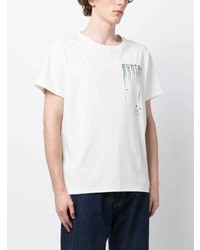 T-shirt girocollo stampata bianca di Ports V