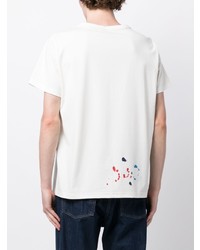 T-shirt girocollo stampata bianca di Ports V