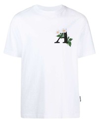 T-shirt girocollo stampata bianca di Palm Angels