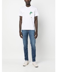 T-shirt girocollo stampata bianca di PMD