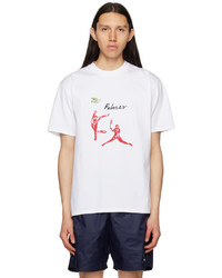 T-shirt girocollo stampata bianca di Palmes