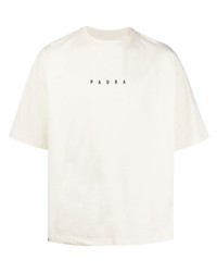 T-shirt girocollo stampata bianca di Paura