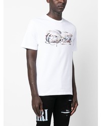 T-shirt girocollo stampata bianca di Amiri