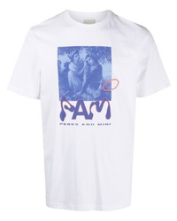 T-shirt girocollo stampata bianca di Perks And Mini