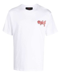 T-shirt girocollo stampata bianca di Peuterey