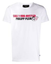 T-shirt girocollo stampata bianca di Philipp Plein