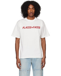 T-shirt girocollo stampata bianca di PLACES+FACES