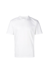T-shirt girocollo stampata bianca di Prada