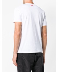 T-shirt girocollo stampata bianca di Dust