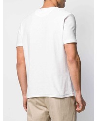 T-shirt girocollo stampata bianca di Eleventy