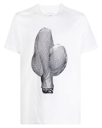 T-shirt girocollo stampata bianca di Private Stock