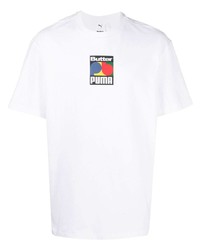 T-shirt girocollo stampata bianca di Puma