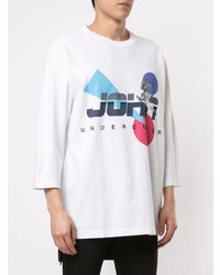 T-shirt girocollo stampata bianca di JohnUNDERCOVE
